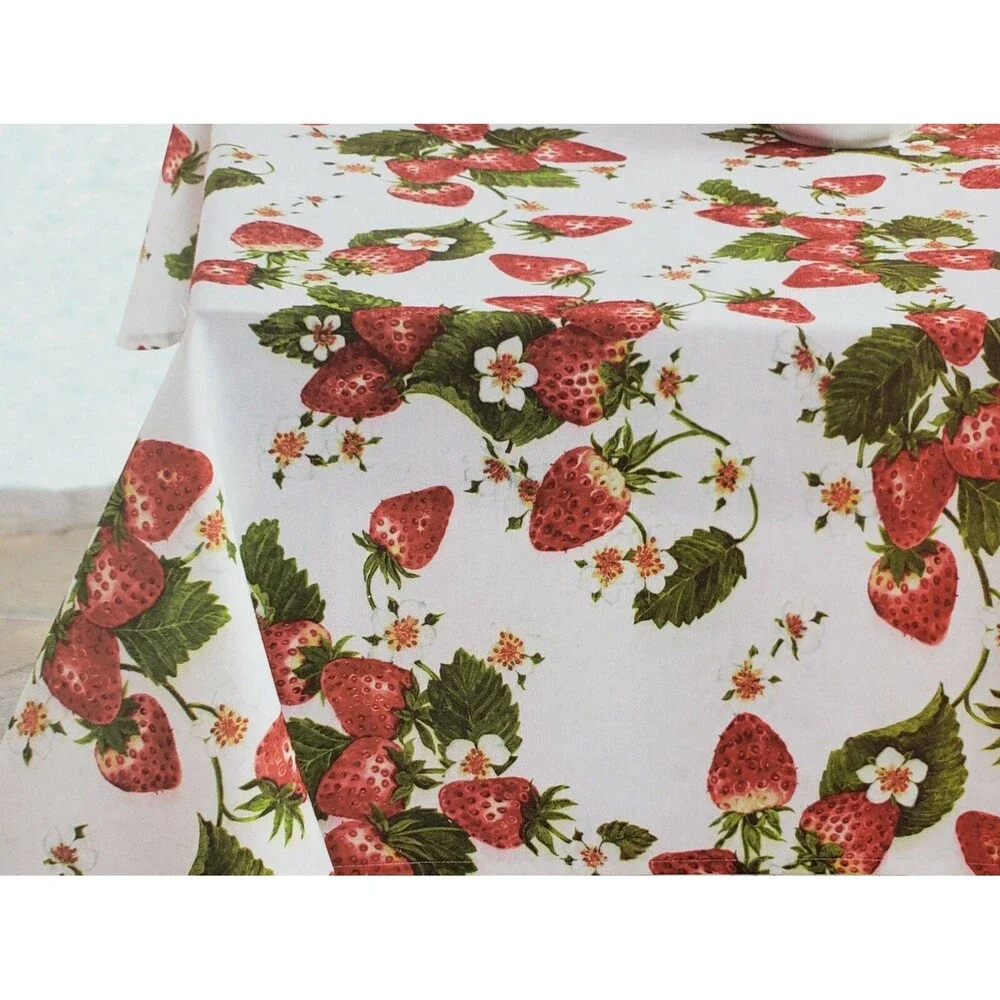 Textured Printed Fabric Tablecloth,60